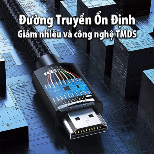 Cáp dữ liệu HDMI hỗ trợ 4K truyền âm thanh hình ảnh dài 5M Ugreen (40103)
