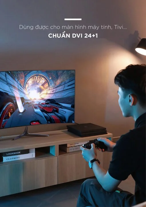 Cáp dữ liệu HDMI sang DVI 24+1 truyền hình ảnh dài 12M màu đen Ugreen 10165 — ảnh 4