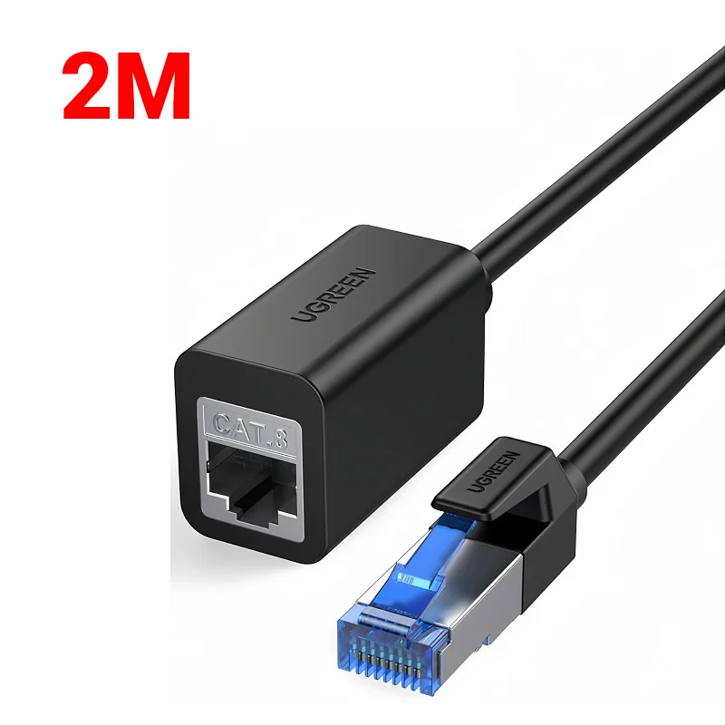 Cáp dữ liệu mạng nối dài CAT8 truyền dữ liệu giữa các máy tính dài 2M Ugreen (50200)
