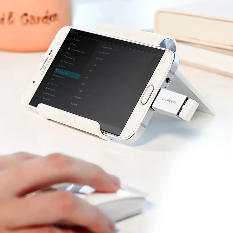 Cáp dữ liệu MicroUSB USB hỗ trợ OTG truyền dữ liệu giữa máy tính và điện thoại dài 25CM Ugreen (30529) — ảnh 3