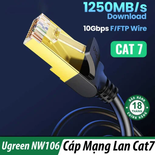 Cáp dữ liệu nối mạng CAT7, truyền dữ liệu giữa các máy tính,dài 5M Ugreen (80419) — ảnh 3