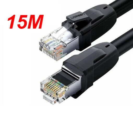 Cáp dữ liệu nối mạng CAT8, truyền dữ liệu giữa các máy tính, dài 15M Ugreen (80727)