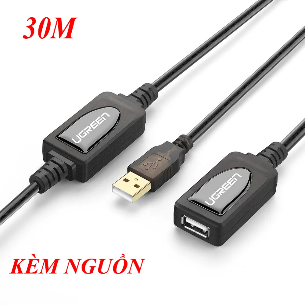 Cáp dữ liệu USB 2.0 cho máy in truyền dữ liệu từ máy tính ra máy in có chip dài 15m Ugreen (10362)