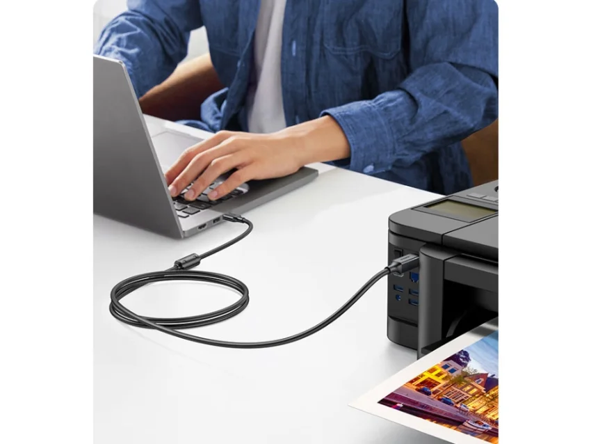 Cáp dữ liệu USB 2.0 cho máy in truyền dữ liệu từ máy tính ra máy in dài 1.5m Ugreen (10350)