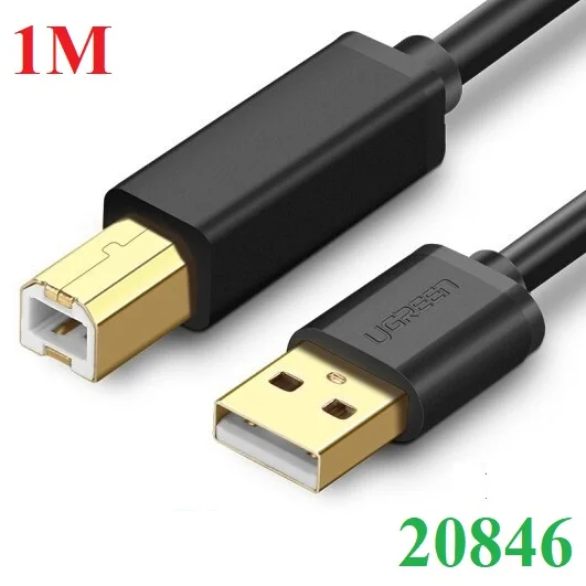 Cáp dữ liệu USB 2.0 cho máy in truyền dữ liệu từ máy tính ra máy in dài 1m Ugreen (20846)