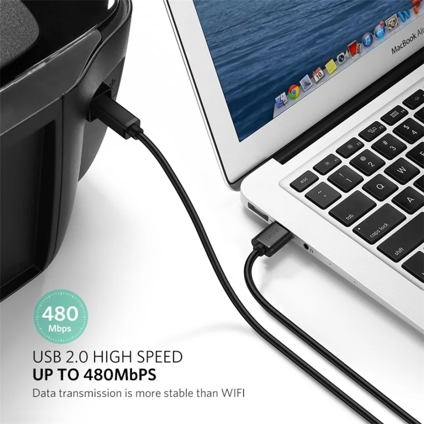 Cáp dữ liệu USB 2.0 cho máy in truyền dữ liệu từ máy tính ra máy in dài 2m Ugreen (20847) — ảnh 9