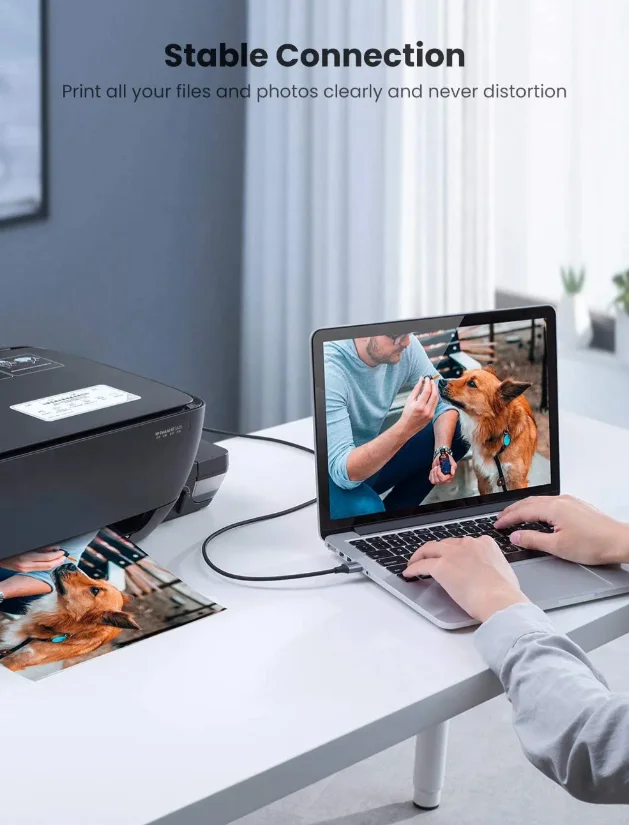 Cáp dữ liệu USB 2.0 cho máy in truyền dữ liệu từ máy tính ra máy in dài 2m Ugreen (80803) — ảnh 4