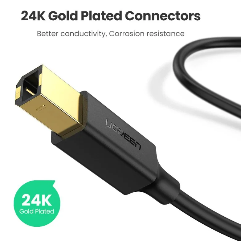 Cáp dữ liệu USB 2.0 cho máy in truyền dữ liệu từ máy tính ra máy in dài 3m Ugreen (10351)