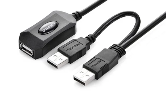 Cáp dữ liệu USB 2.0 nối dài có chipset truyền dữ liệu giữa máy tínhvà USB,dài 10M Ugreen (20214)