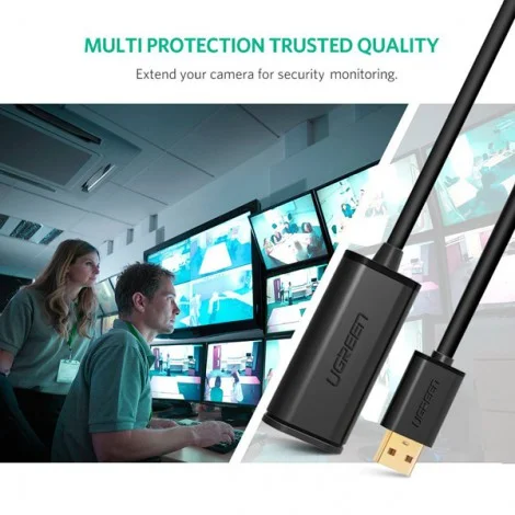 Cáp dữ liệu USB 2.0 nối dài truyền dữ liệu giữa máy tính và ổ cứng USB có chipset dài 5m Ugreen(10319) — ảnh 9