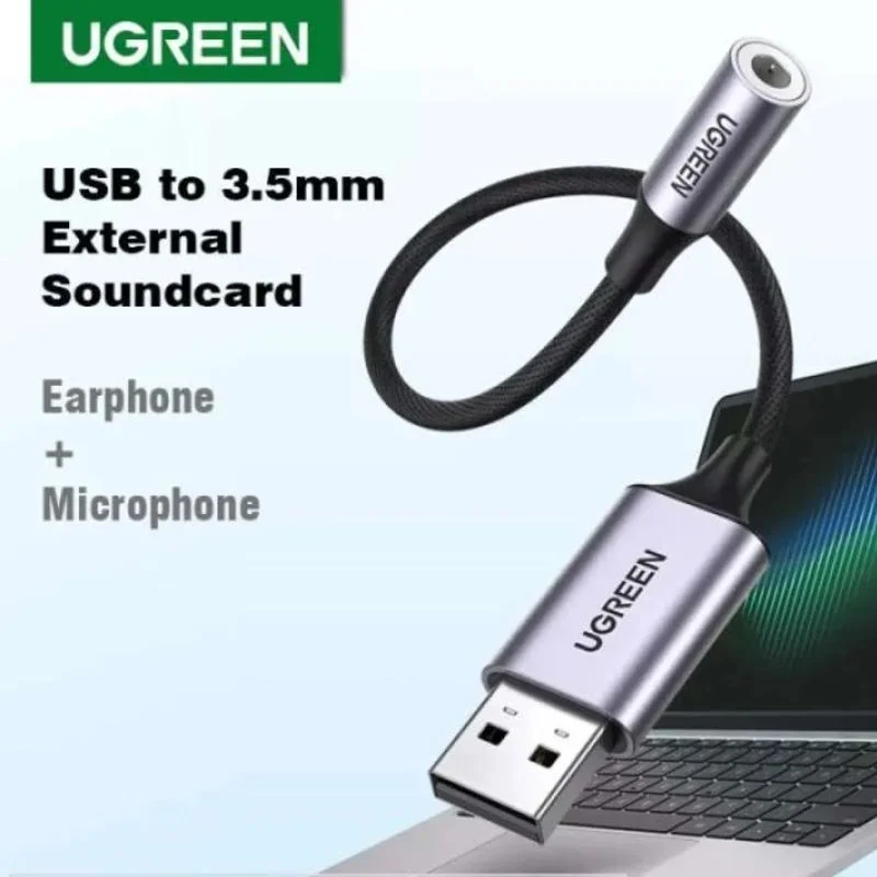 Cáp dữ liệu Usb 2.0 sang AV 3.5mm dài 25cm Ugreen (30757)