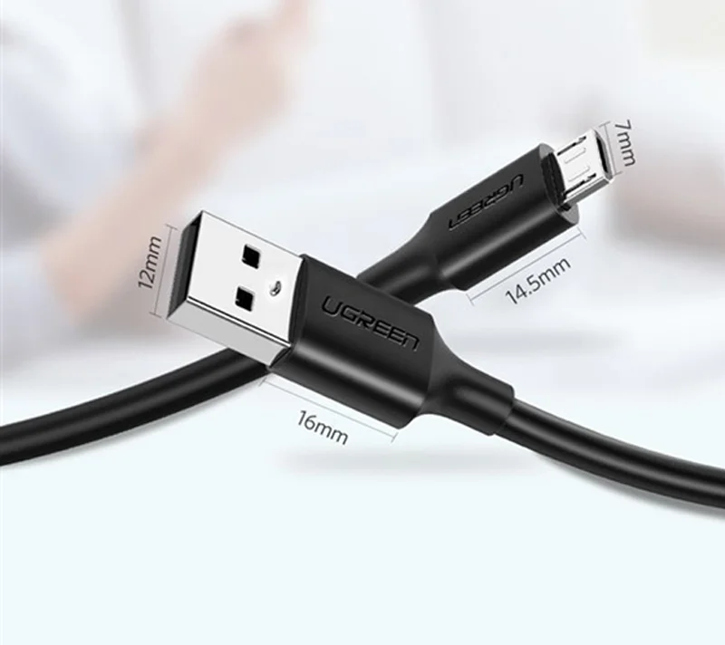 Cáp dữ liệu USB 2.0 sang micro USB ,truyền dữ liệu từ máy tính ra điện thoại, dài 1M Ugreen US289 (60136)