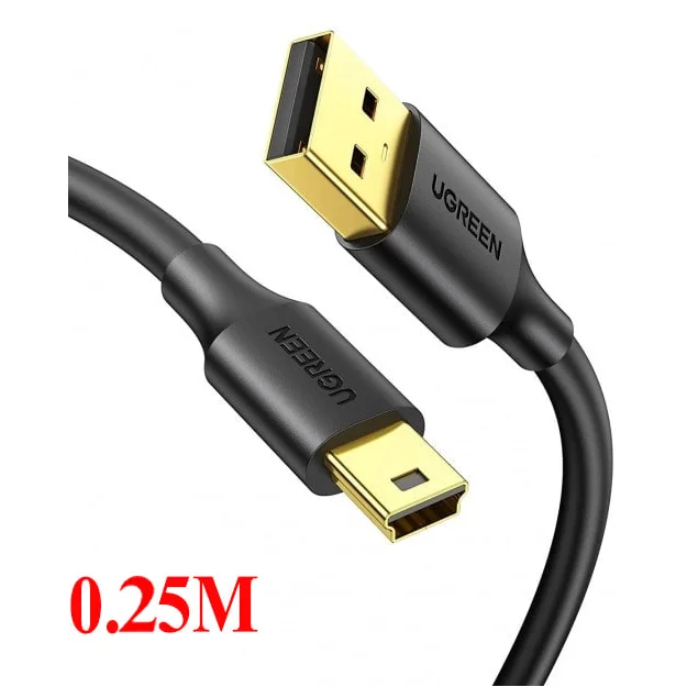 Cáp dữ liệu USB 2.0 sang Mini USB, truyền dữ liệu từ máy tính ra điện thoại dài 0.25M Ugreen (10353)