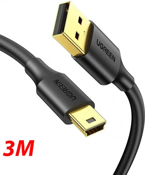 Cáp dữ liệu USB 2.0 sang Mini USB, truyền dữ liệu từ máy tính ra điện thoại dài 3M Ugreen (10386)