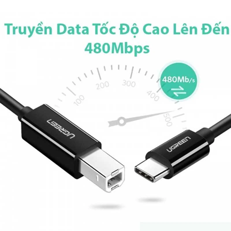 Cáp dữ liệu USB 3.0 cho máy in truyền dữ liệu từ máy tính ra máy in dài 2m Ugreen (50446) — ảnh 4