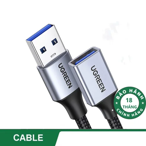 Cáp dữ liệu USB 3.0 nối dài truyền dữ liệu giữa máy tính và ổ cứng USB dài 1m Ugreen (10495) — ảnh 2