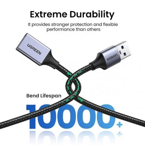Cáp dữ liệu USB 3.0 nối dài truyền dữ liệu giữa máy tính và ổ cứng USB dài 2m Ugreen (10497) — ảnh 4