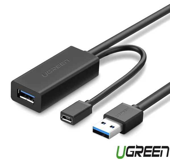 Cáp dữ liệu USB 3.0 nối dài truyền dữ liệu giữa máy tính và ổ cứng USB dài 5m Ugreen (20826)