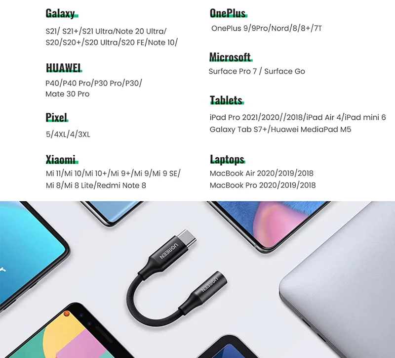 Cáp dữ liệu USB-c ra 3.5mm có chip truyền âm thanh từ điện thoại ra máy loa dài 10m Ugreen (50631) — ảnh 6