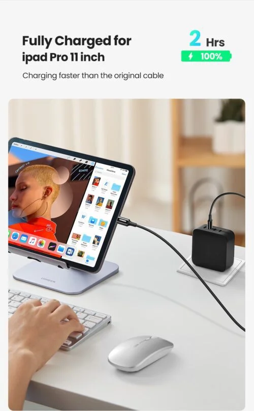 Cáp dữ liệu USB C truyền dữ liệu từ máy tính ra điện thoại dài 1M màu đen Ugreen (80371) — ảnh 7