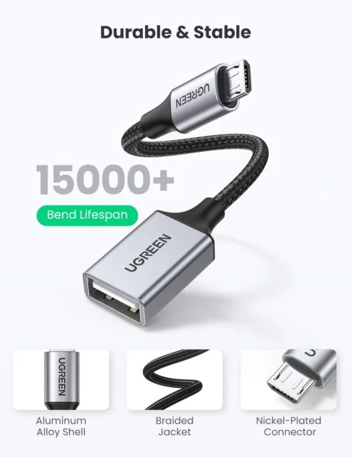 Cáp dữ liệu USB Micro-C sang USB 2.0 Ugreen (30895)