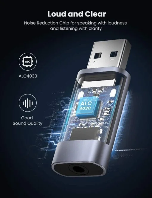 Cáp dữ liệu USB sang AV 3.5mm dài 15cm Ugreen (80864)