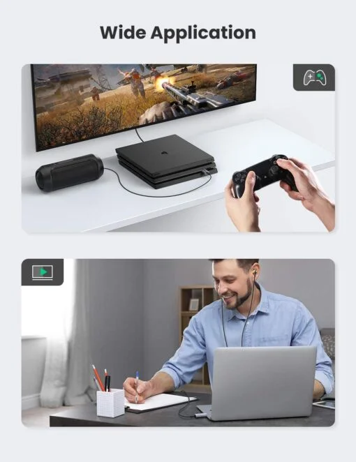 Cáp dữ liệu USB sang AV 3.5mm dài 15cm Ugreen (80864) — ảnh 5