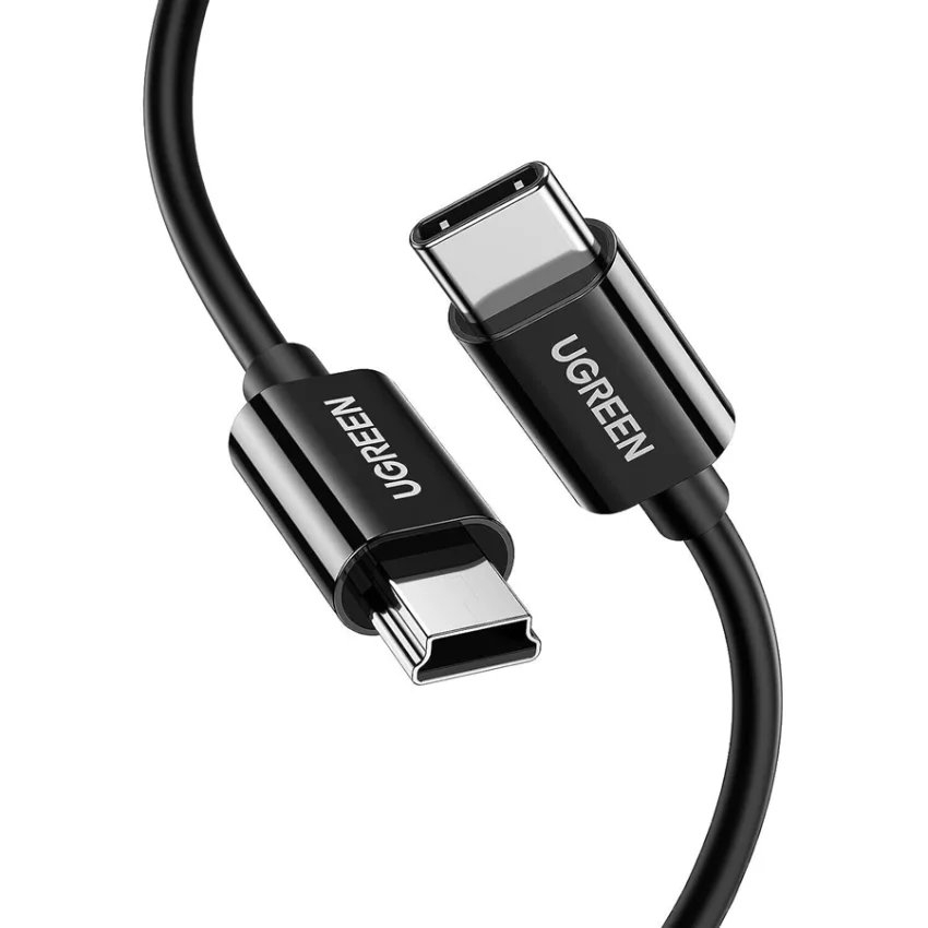 Cáp dữ liệu USB Type-C sang Mini USB ,truyền dữ liệu từ máy tính ra điện thoại màu đen dài 1m Ugreen (50445) — ảnh 2