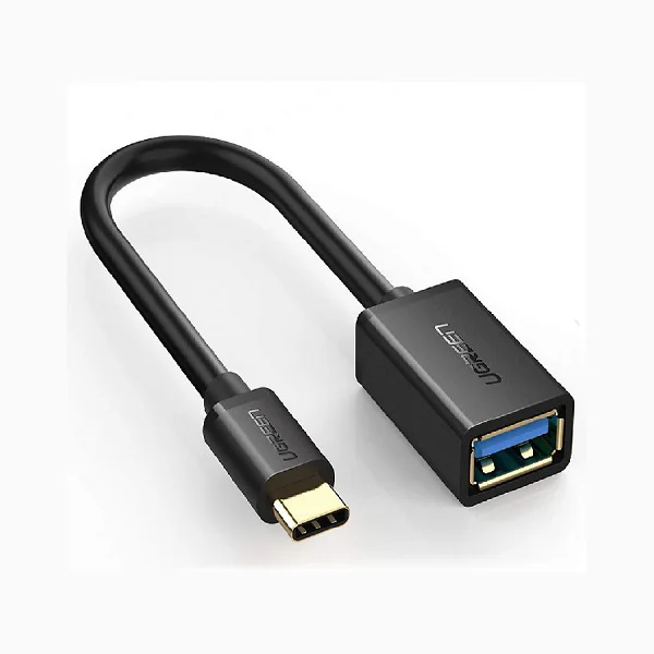 Cáp dữ liệu USB Type-C sang USB 3.0 truyền dữ liệu giữa máy tính và điện thoại dài 10cm, màu đen Ugreen (30701)