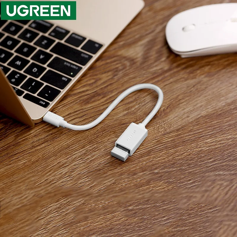Cáp dữ liệu USB Type-C sang USB 3.0 Ugreen truyền dữ liệu giữa máy tính và điện thoại dài 10cm, màu trắng Ugreen (30702) — ảnh 2