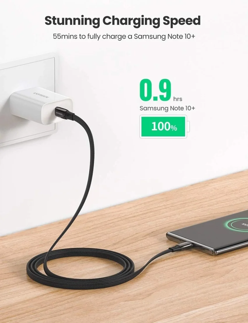 Cáp dữ liệu USB Type-C sang USB 2.0, truyền dữ liệu từ máy tính ra điện thoại dài 2m Ugreen (10965)