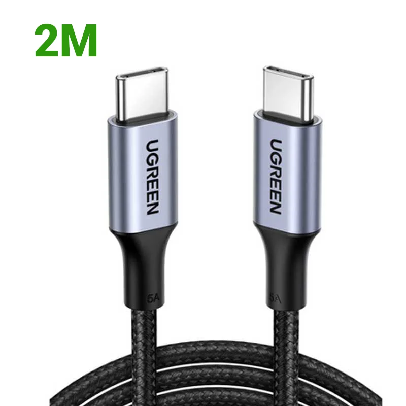 Cáp dữ liệu USB Type-c ,truyền dữ liệu từ máy tính ra điện thoại dài 2m màu đen Ugreen US316 (70429)