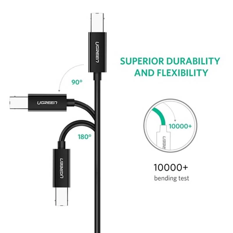 Cáp dữ liệu USBC-C cho máy in truyền dữ liệu từ máy tính ra máy in dài 1m Ugreen (80811)