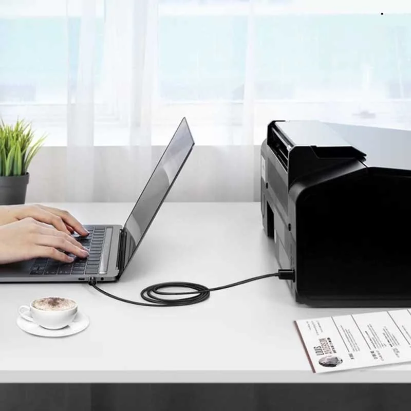 Cáp dữ liệu USBC-C cho máy in truyền dữ liệu từ máy tính ra máy in dài 1m Ugreen (80811) — ảnh 6