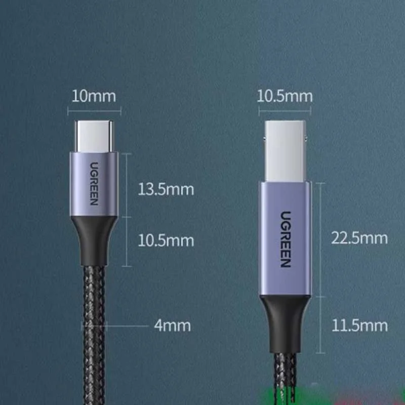 Cáp dữ liệu USBC-C cho máy in truyền dữ liệu từ máy tính ra máy in dài 3m Ugreen (80808) — ảnh 4