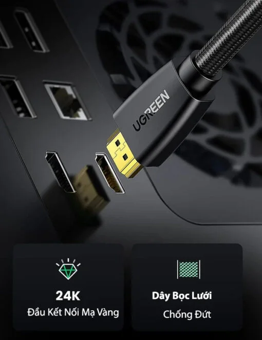 Cáp dữ liệu VIDEO HDMI 1.4 truyền âm thanh hình ảnh dài 20M Ugreen (60363)