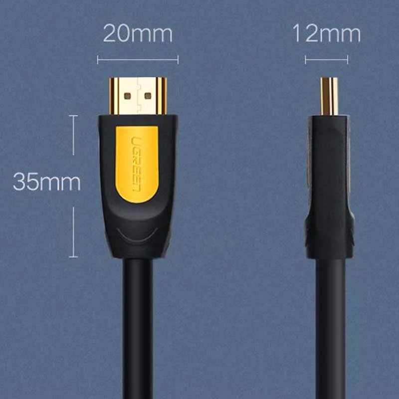 Cáp dữ liệu VIDEO HDMI 2.0 truyền âm thanh hình ảnh dài 0.5M màu đen Ugreen 80837 — ảnh 3