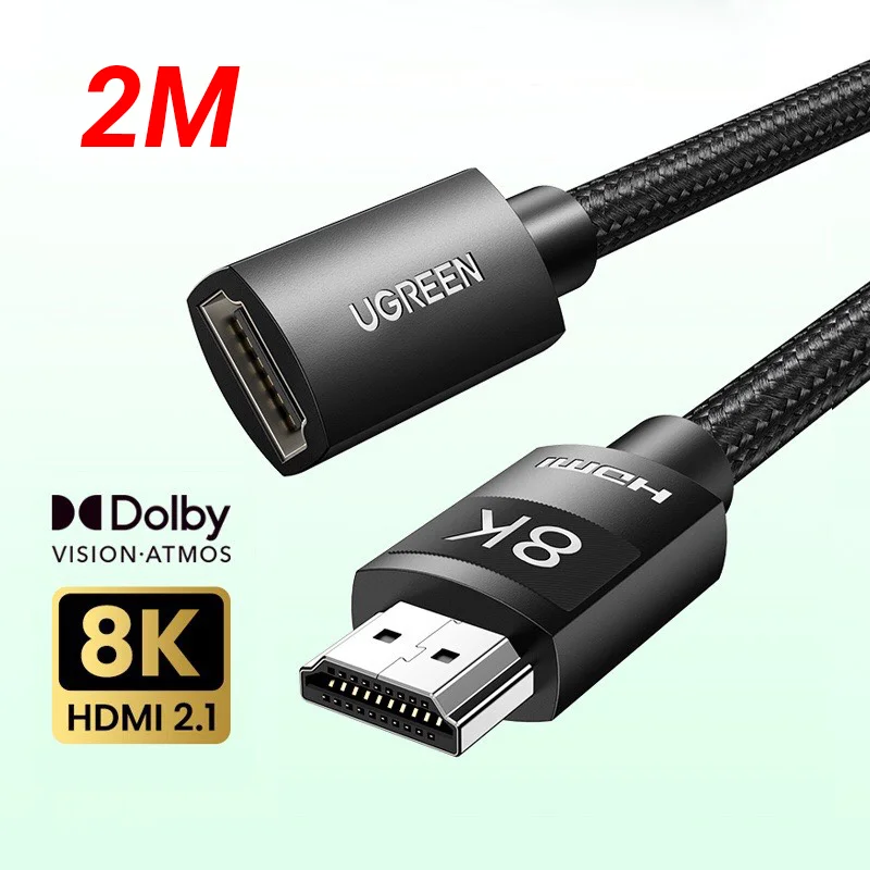 Cáp dữ liệu VIDEO HDMI 2.1 hỗ trợ 8K nối dài dài 2M Ugreen (40450)