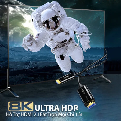 Cáp dữ liệu VIDEO HDMI 2.1 hỗ trợ 8K dài 30M Ugreen (80409)