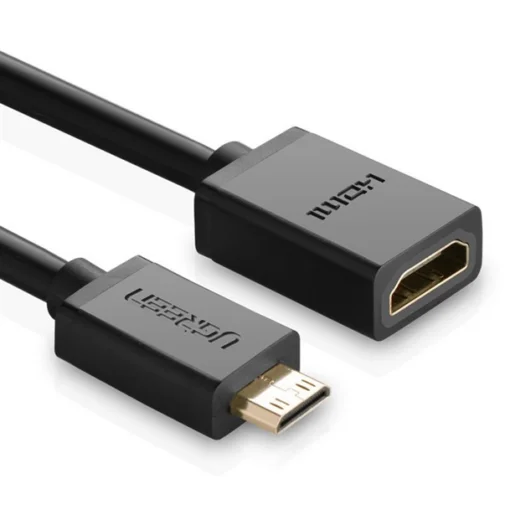 Cáp dữ liệu VIDEO mini HDMI sang HDMI 1.4 truyền âm thanh hình ảnh dài 2m Ugreen (20137) — ảnh 2
