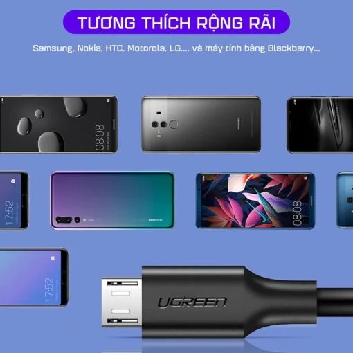 Cáp Micro USB hỗ trợ sạc nhanh truyền dữ liệu Ugreen US289 60827 3M — ảnh 3