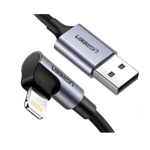 Cáp sạc iPhone/ iPad UGREEN US299 – Đầu bẻ vuông góc chống gập gãy – Tốc độ truyền dữ liệu 480Mbps