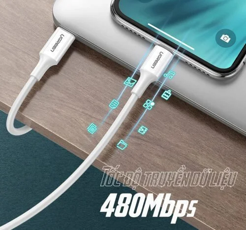 Cáp sạc nhanh IPhone Type C 18W truyền dữ liệu UGREEN US171 — ảnh 3