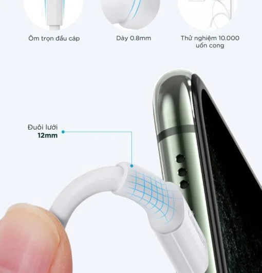 Cáp sạc nhanh IPhone Type C 18W truyền dữ liệu UGREEN US171