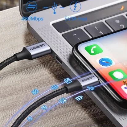 Cáp sạc nhanh iPhone UGREEN US304 60759 1M Sạc nhanh PD100W, đạt chuẩn Mfi — ảnh 2