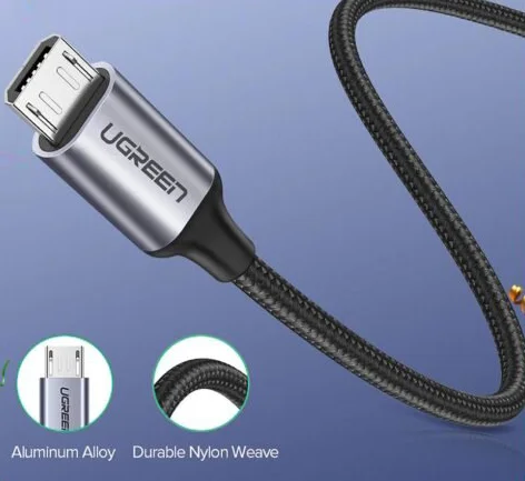 Cáp sạc nhanh Micro USB UGREEN US290 Sạc ổn định 2A – Vỏ sợi bện siêu bền