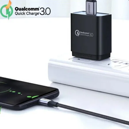 Cáp sạc nhanh Micro USB UGREEN US290 Sạc ổn định 2A – Vỏ sợi bện siêu bền