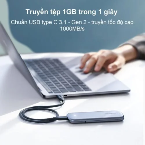 Cáp sạc nhanh PD100W UGREEN US266 50232 Sạc nhanh dòng 5A Tốc độ truyền dữ liệu 10Gpbs – Hỗ trợ độ phân giải 4K@60Hz