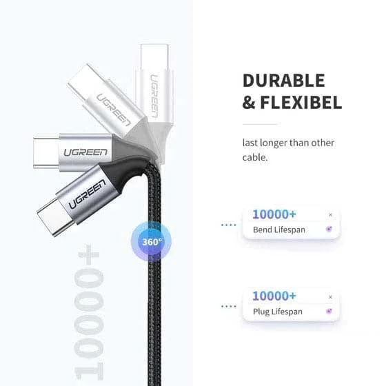 Cáp sạc nhanh Type C UGREEN US261 50152 Sạc nhanh PD 60W – Tốc độ truyền 480Mbps dài từ 2m — ảnh 8