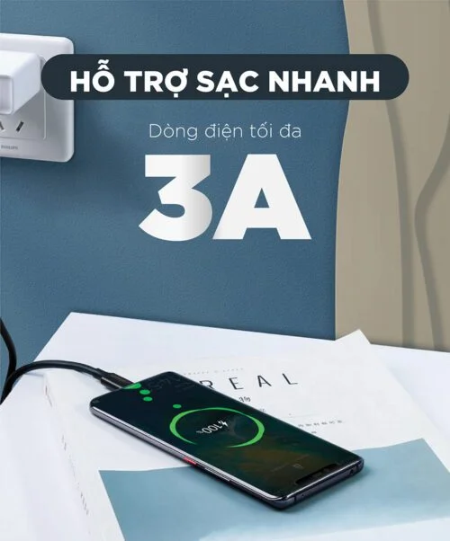 Cáp sạc nhanh Type C UGREEN US286 10306 Sạc nhanh dòng 3A, khả năng tương thích rộng, lõi đồng nguyên chất dài 2m — ảnh 7